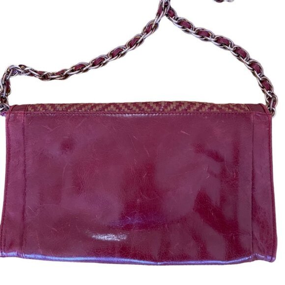 Elliott Lucca Burgundy Leather Purse OS - Picture 4 of 9